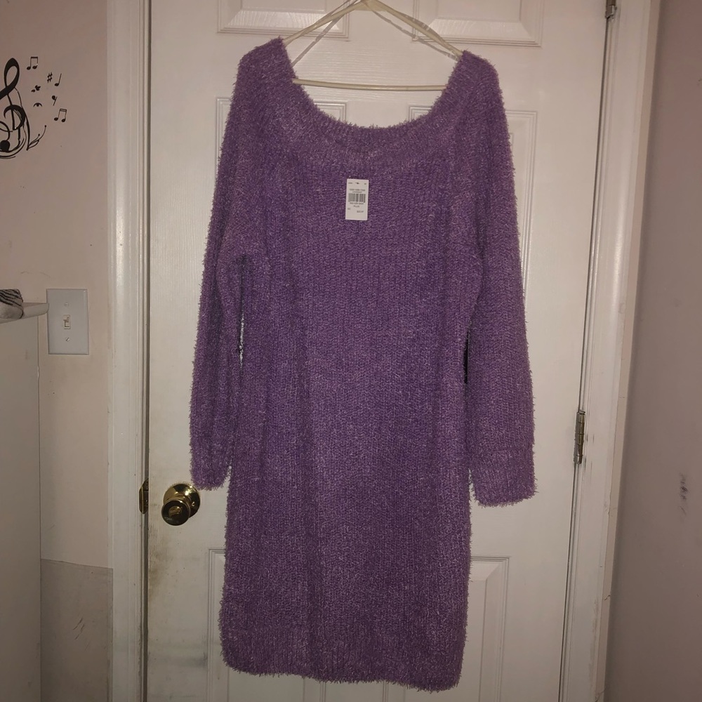 Purple Sweater Dress